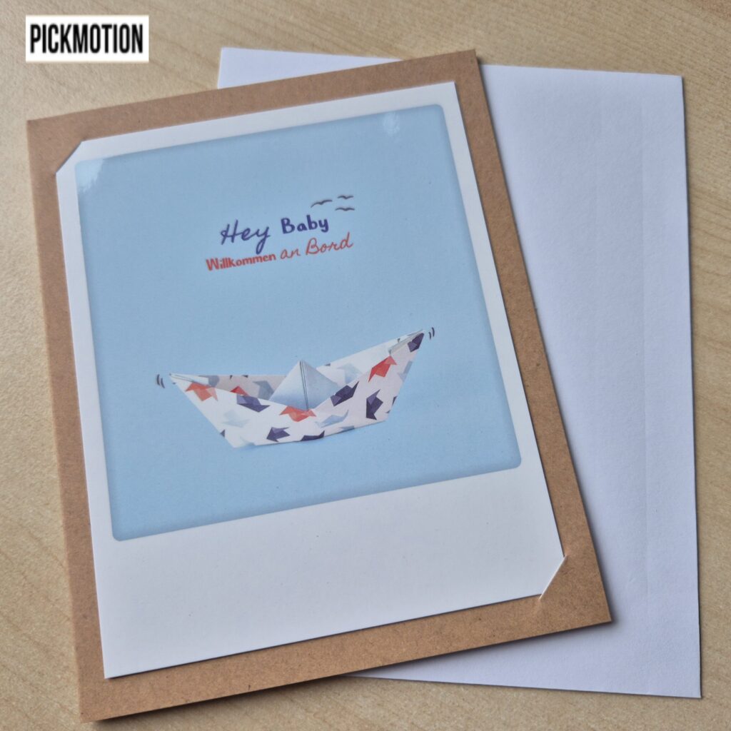 Klappkarte "baby an bord" von Pickmotion (gross)