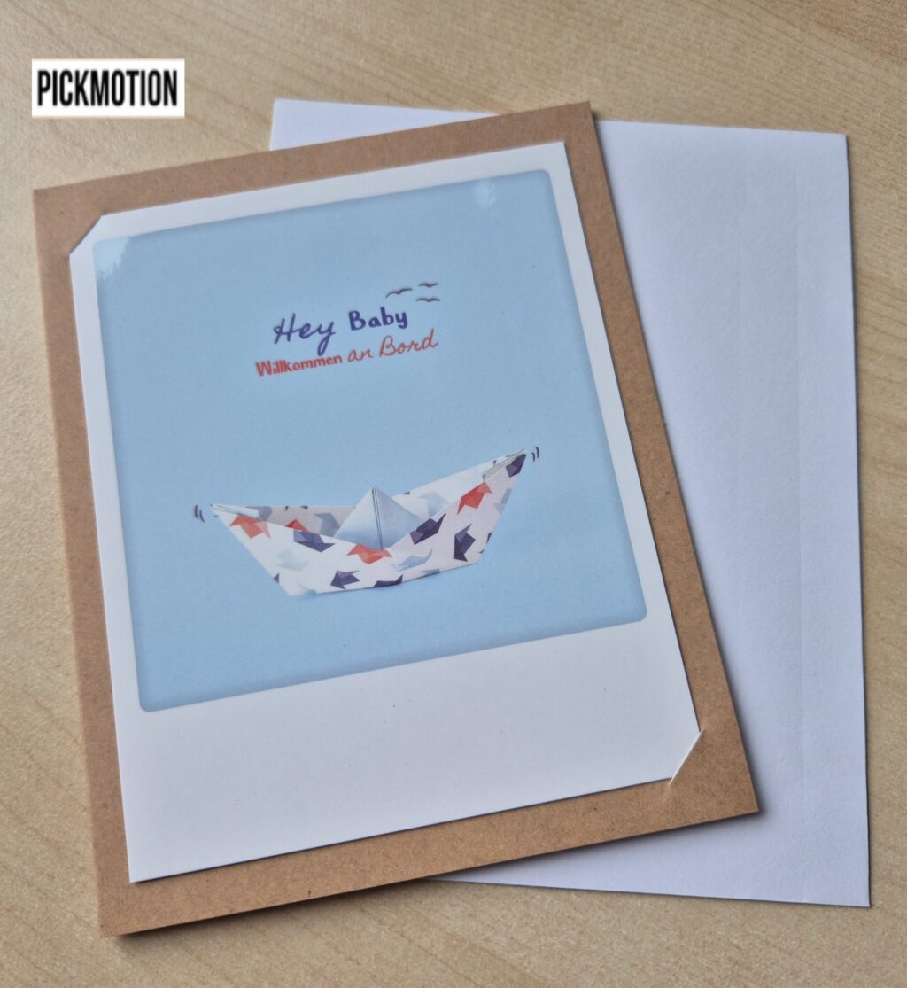 Klappkarte "baby an bord" von Pickmotion (gross)
