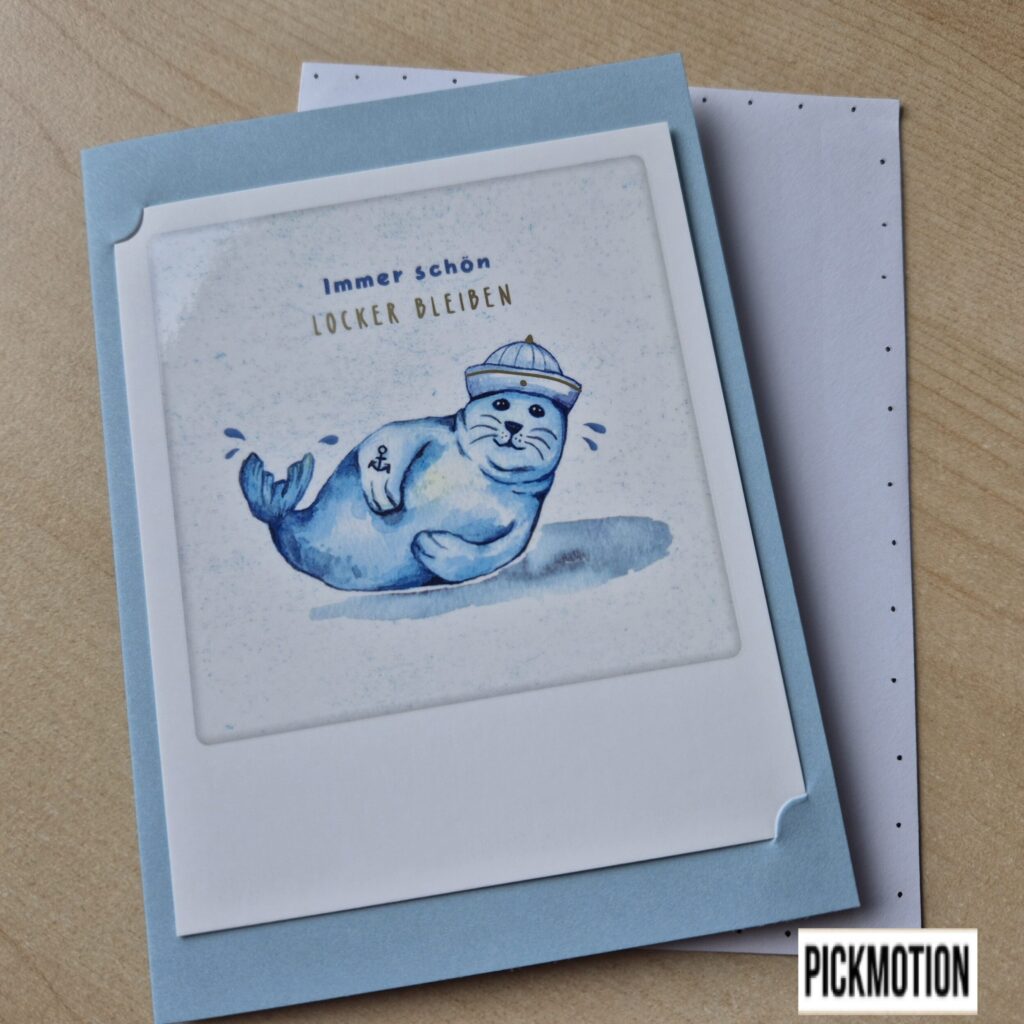 Klappkarte "immer schön locker bleiben" von Pickmotion (klein)