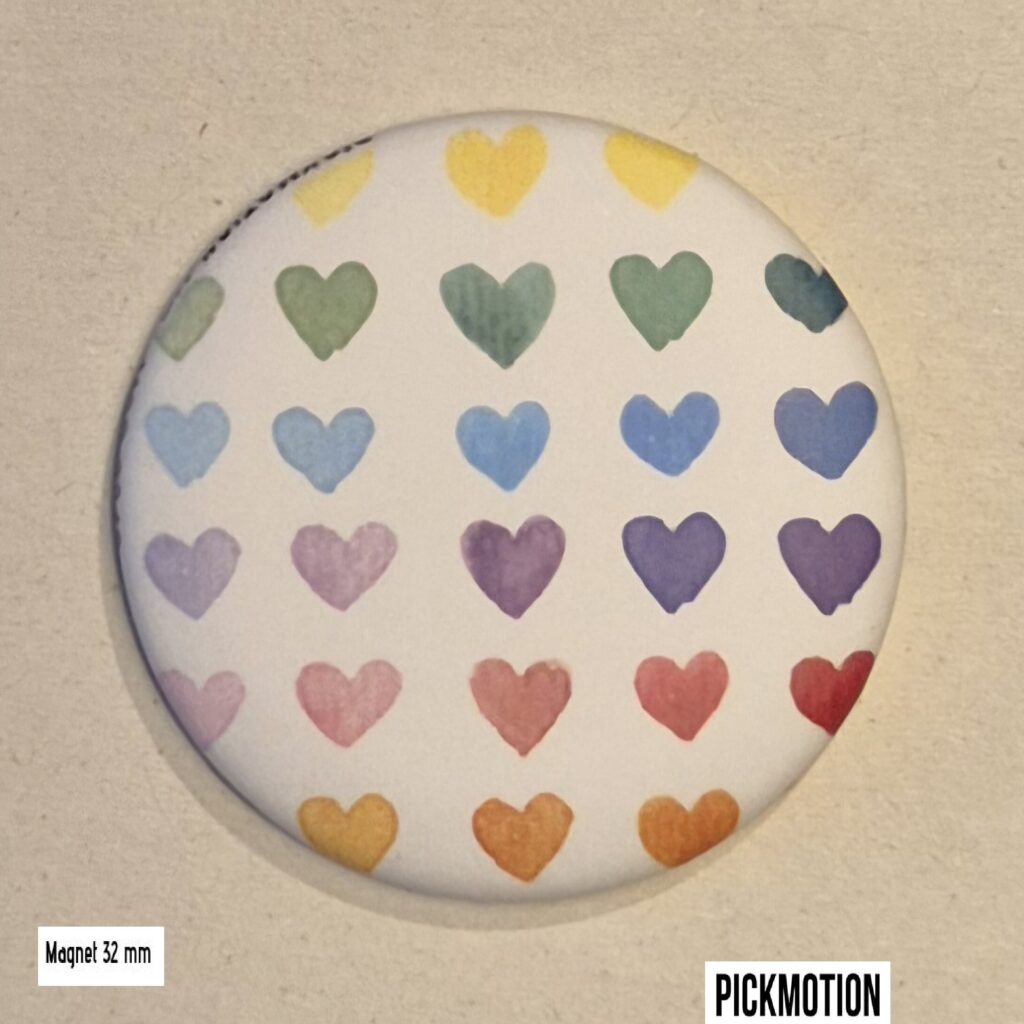 "bunte Herzen" Magnet-S von Pickmotion