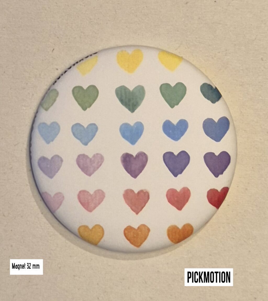 "bunte Herzen" Magnet-S von Pickmotion