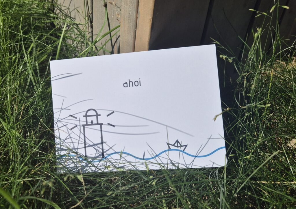 Postkarte "Leuchtturm weiß"